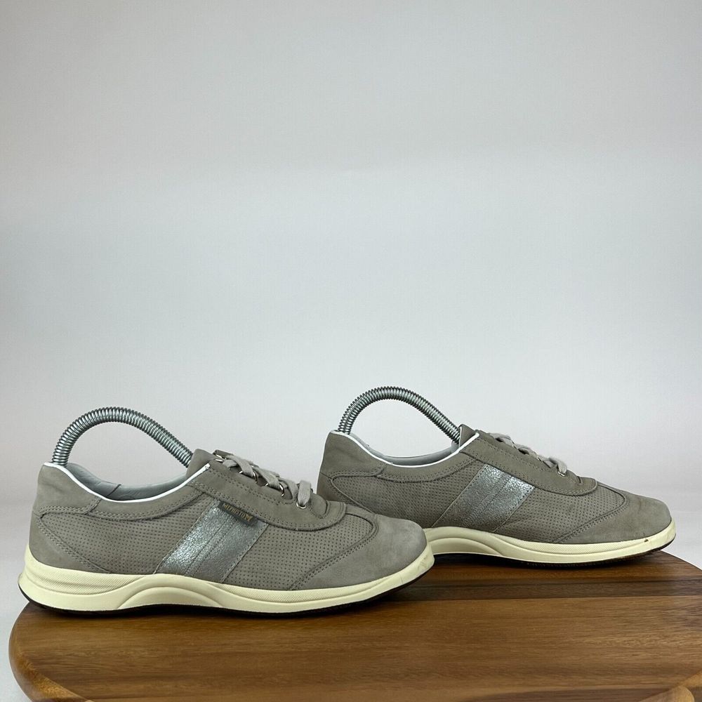 Womens Mephisto Gray‎ Nubuck Leather Comfort Casual Shoes Sneakers Size 7 M GUC